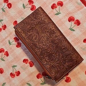 Jack Georges Brown tooled wallet
